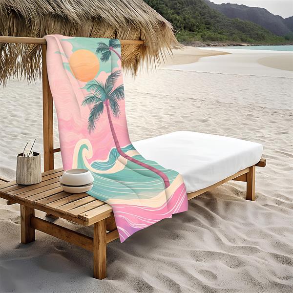 Dekoratif Modern Desenli Plaj Deniz Havlusu Peştamal 80x160 CM PSM06
