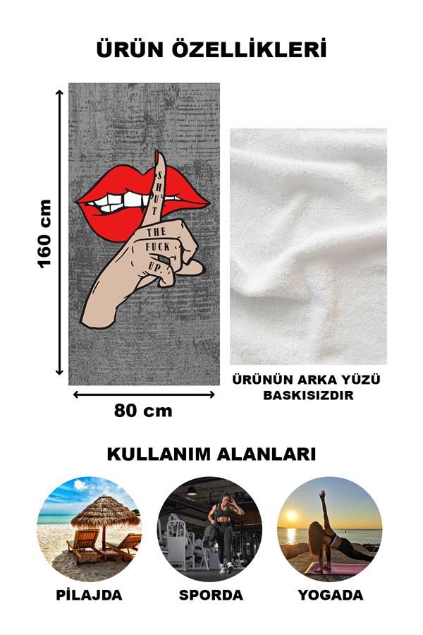 Dekoratif Modern Desenli Plaj Deniz Havlusu Peştamal 80x160 CM TRL10