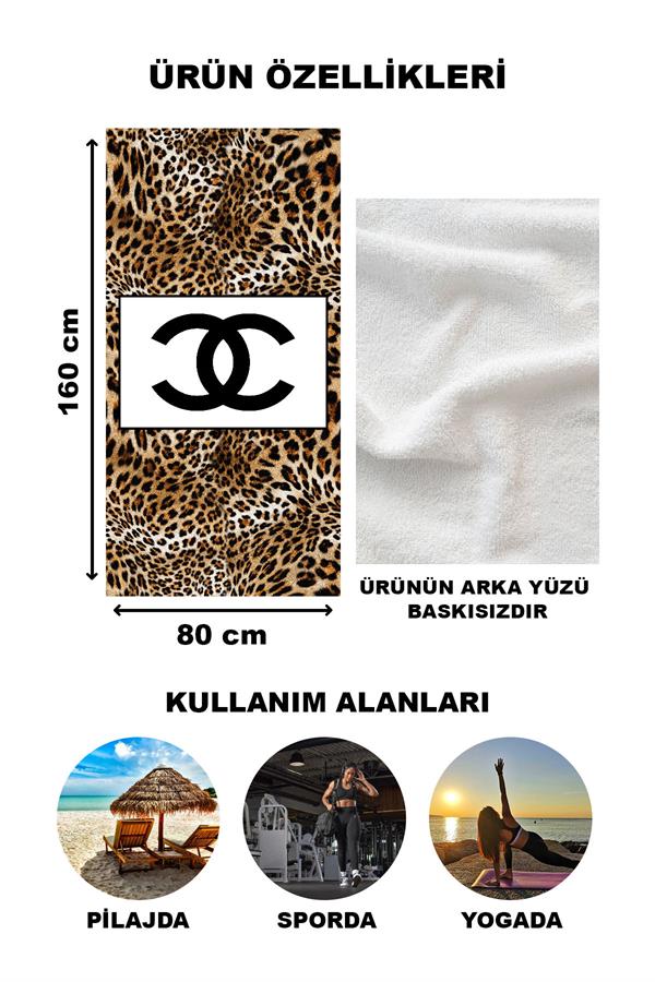 Dekoratif Modern Desenli Plaj Deniz Havlusu Peştamal 80x160 CM LUX21