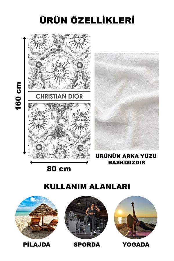 Dekoratif Modern Desenli Plaj Deniz Havlusu Peştamal 80x160 CM LUX32