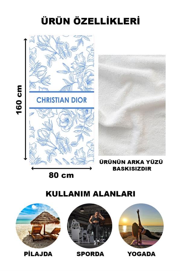 Dekoratif Modern Desenli Plaj Deniz Havlusu Peştamal 80x160 CM LUX69