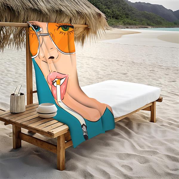 Dekoratif Modern Desenli Plaj Deniz Havlusu Peştamal 80x160 CM TRL07