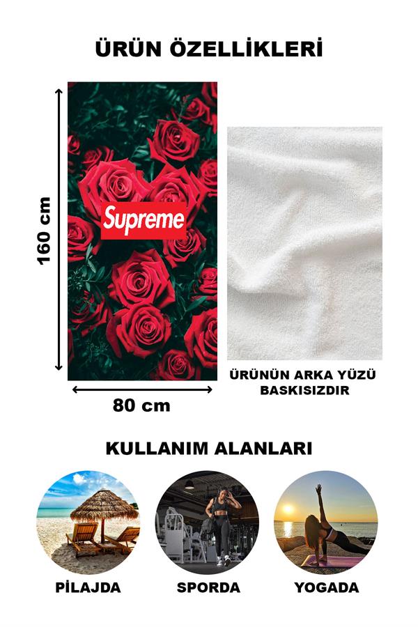 Dekoratif Modern Desenli Plaj Deniz Havlusu Peştamal 80x160 CM LUX28