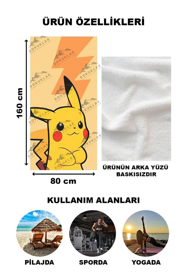 Dekoratif Modern Desenli Plaj Deniz Havlusu Peştamal 80x160 CM PİKA31