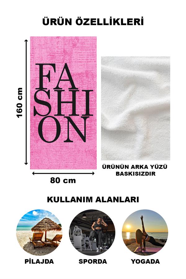 Dekoratif Modern Desenli Plaj Deniz Havlusu Peştamal 80x160 CM LUX48