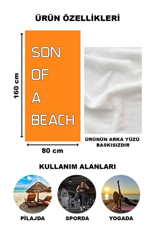 Dekoratif Modern Desenli Plaj Deniz Havlusu Peştamal 80x160 CM PSM08