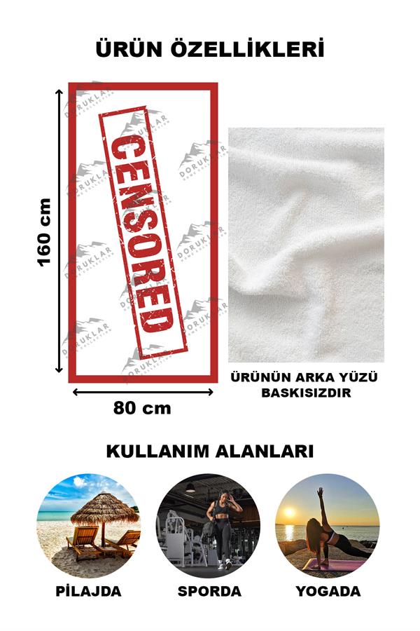 Dekoratif Modern Desenli Plaj Deniz Havlusu Peştamal 80x160 CM PİKA05
