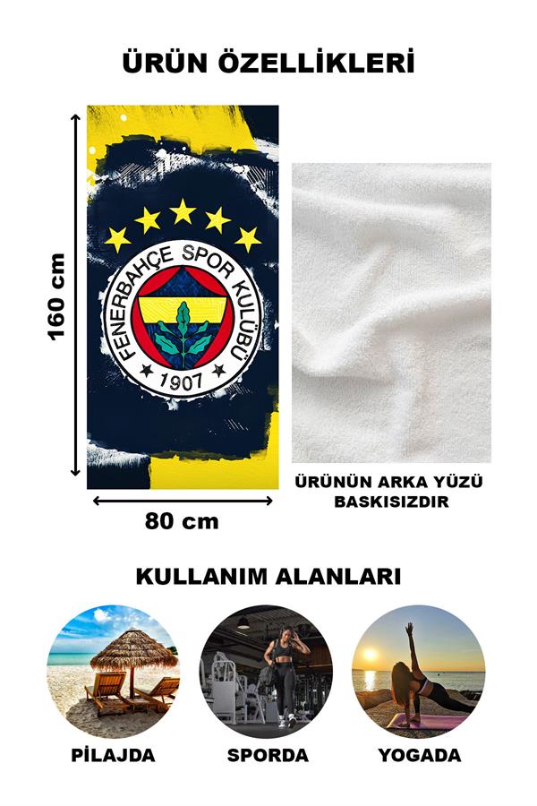 Dekoratif Modern Desenli Plaj Deniz Havlusu Peştamal 80x160 CM TRF09