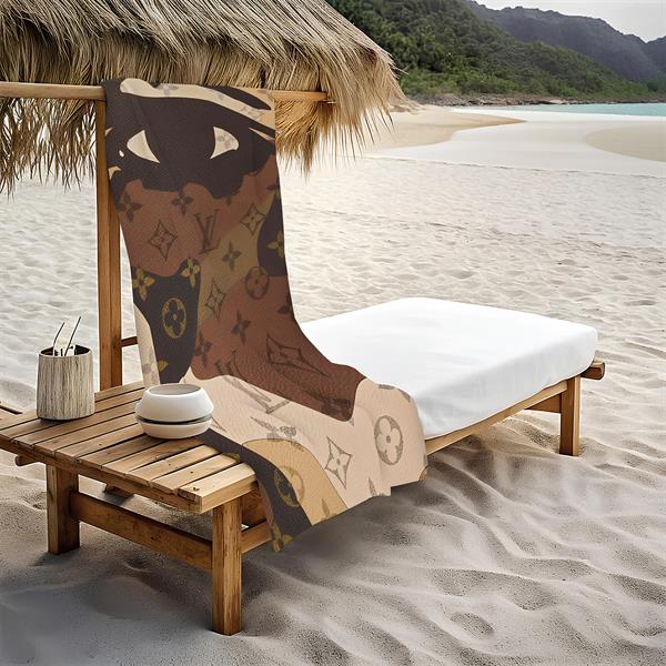 Dekoratif Modern Desenli Plaj Deniz Havlusu Peştamal 80x160 CM LUX58