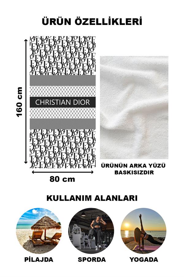 Dekoratif Modern Desenli Plaj Deniz Havlusu Peştamal 80x160 CM LUX79