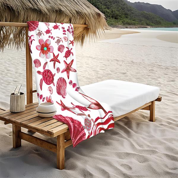 Dekoratif Modern Desenli Plaj Deniz Havlusu Peştamal 80x160 CM PSM05