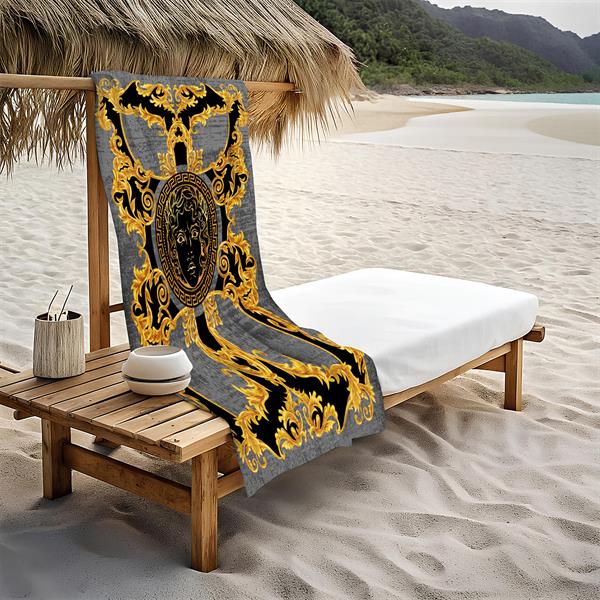 Dekoratif Modern Desenli Plaj Deniz Havlusu Peştamal 80x160 CM LUX17