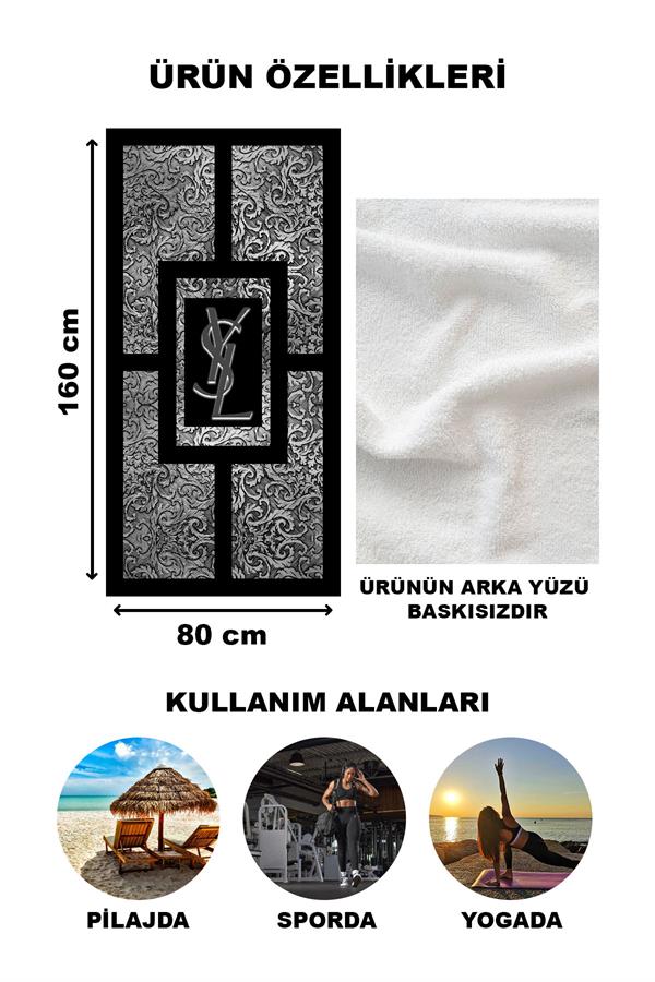 Dekoratif Modern Desenli Plaj Deniz Havlusu Peştamal 80x160 CM LUX27