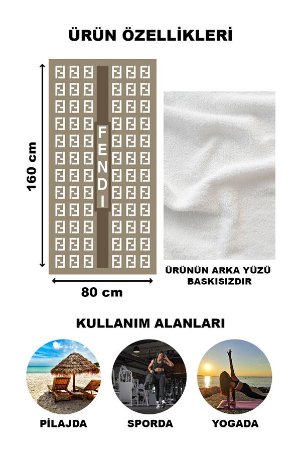 Dekoratif Modern Desenli Plaj Deniz Havlusu Peştamal 80x160 CM LUX86