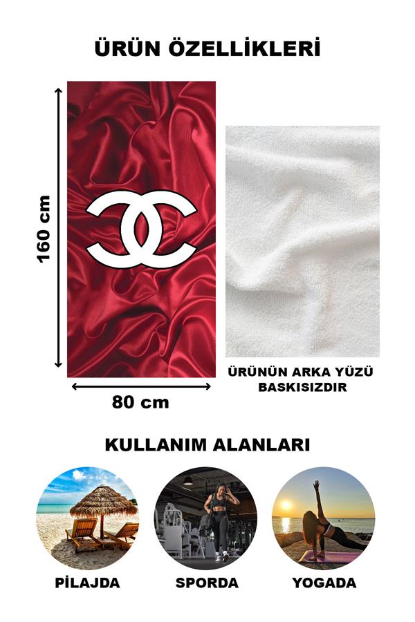 Dekoratif Modern Desenli Plaj Deniz Havlusu Peştamal 80x160 CM LUX20