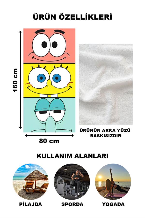 Dekoratif Modern Desenli Plaj Deniz Havlusu Peştamal 80x160 CM LION20