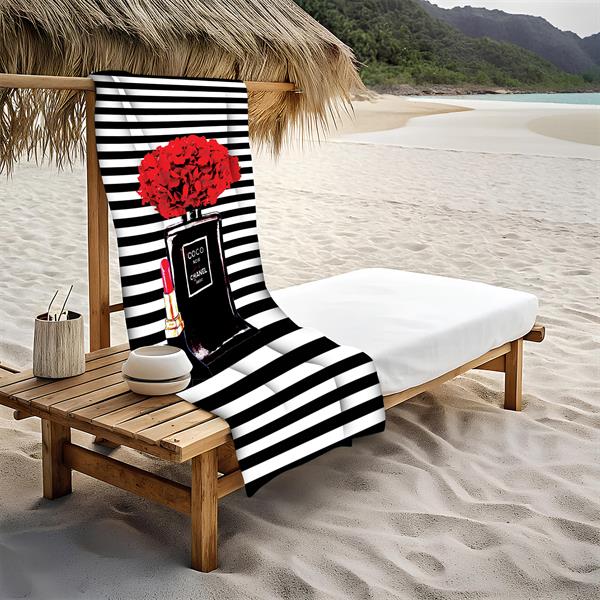 Dekoratif Modern Desenli Plaj Deniz Havlusu Peştamal 80x160 CM LUX07