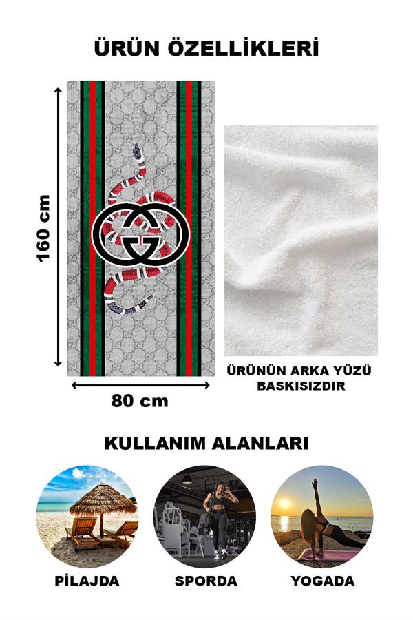 Dekoratif Modern Desenli Plaj Deniz Havlusu Peştamal 80x160 CM LUX24
