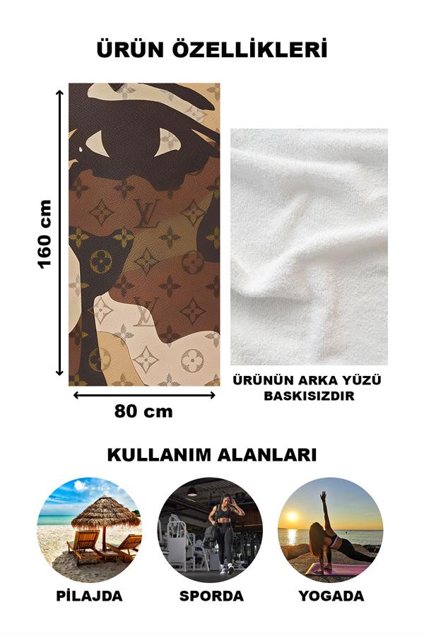 Dekoratif Modern Desenli Plaj Deniz Havlusu Peştamal 80x160 CM LUX58