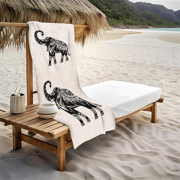 Dekoratif Modern Desenli Plaj Deniz Havlusu Peştamal 80x160 CM PSM04