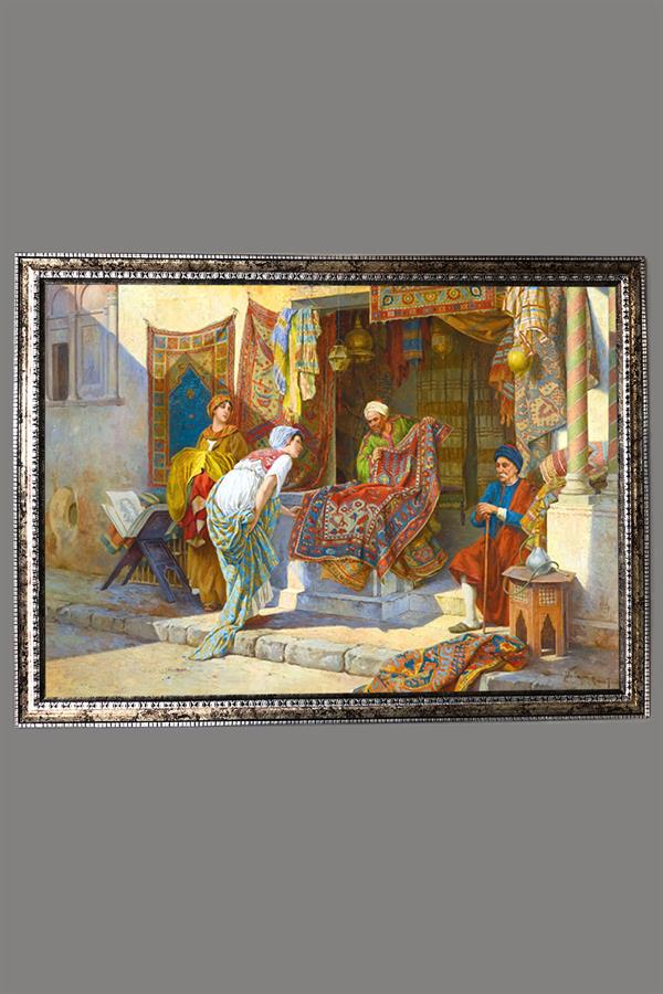 Dekoratif Modern Halı Satıcısı Desenli Tablo 50x70 CM