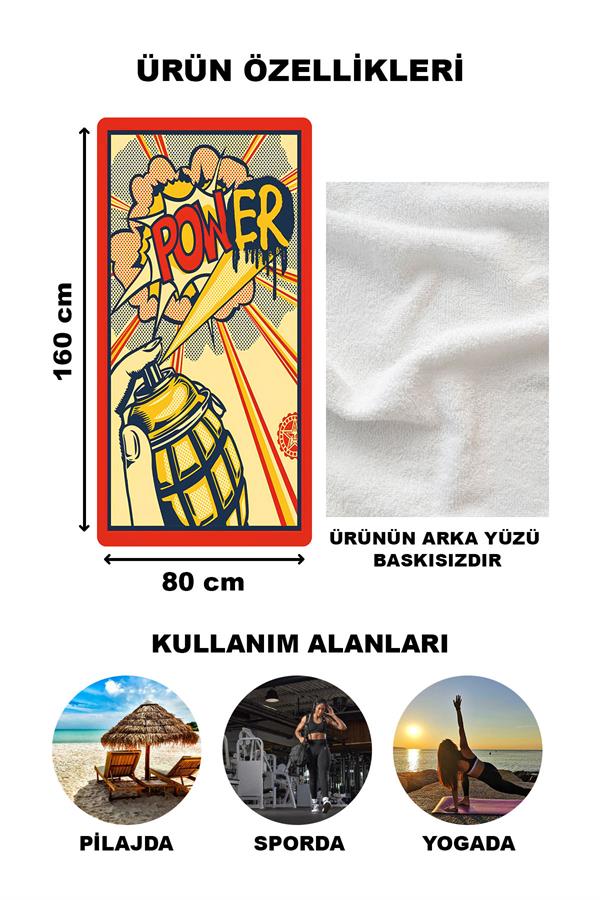 Dekoratif Modern Retro Desenli Plaj Deniz Havlusu Peştamal 80x160 CM RTR06