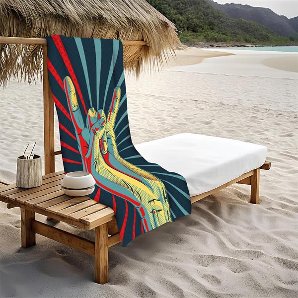Dekoratif Modern Retro Desenli Plaj Deniz Havlusu Peştamal 80x160 CM RTR09