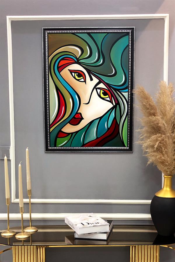 Dekoratif Modern Sanatsal Soyut Desenli Tablo 50x70 CM