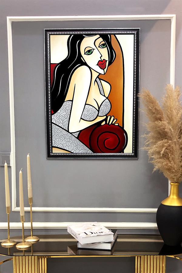 Dekoratif Modern Sanatsal Soyut Desenli Tablo 50x70 CM