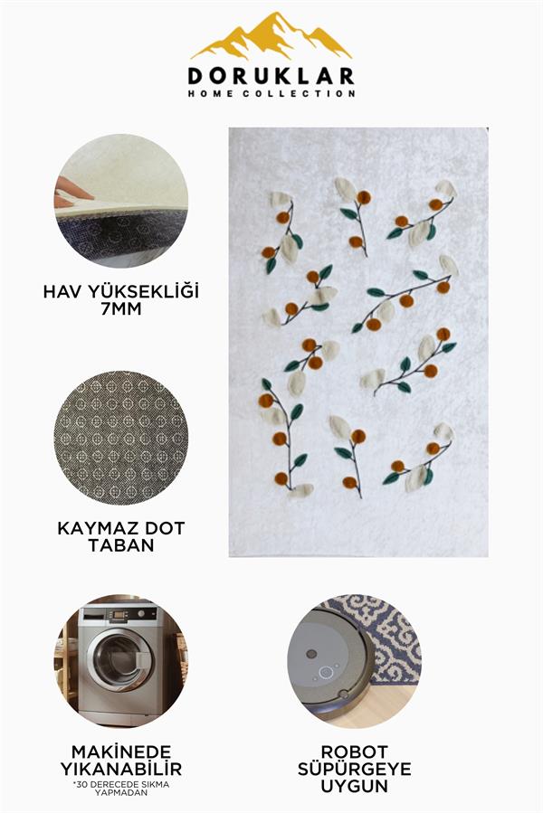 Dijital Baskı Kaymaz Taban Yıkanabilir 2'li Punch Banyo Paspas Takımı PCP001