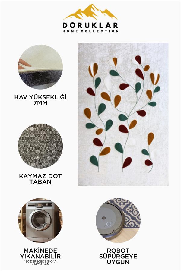 Dijital Baskı Kaymaz Taban Yıkanabilir 2'li Punch Banyo Paspas Takımı PCP003