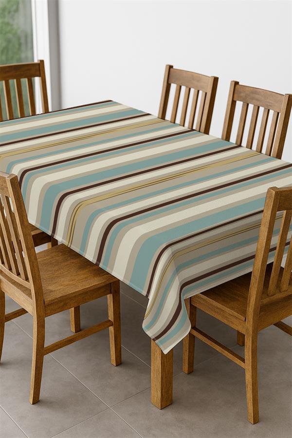 Dijital Baskı Pamuklu Keten Kumaş 150x200cm Masa Örtüsü - Runner Hediyeli MSRT012