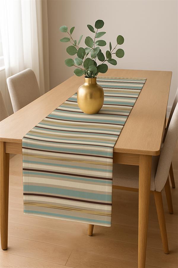 Dijital Baskı Pamuklu Keten Kumaş 150x200cm Masa Örtüsü - Runner Hediyeli MSRT012