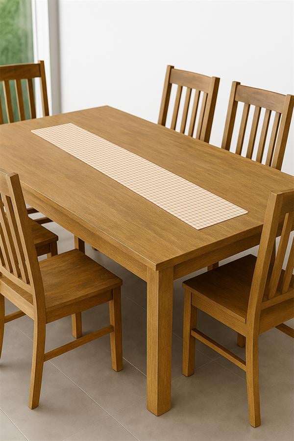 Dijital Baskı Pamuklu Keten Kumaş 150x200cm Masa Örtüsü - Runner Hediyeli MSRT018