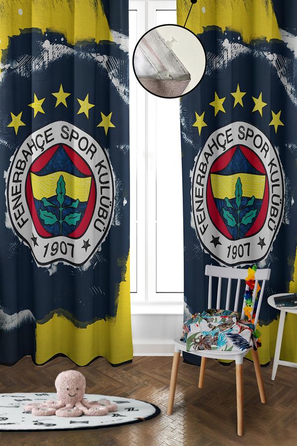 Dijital Baskı Yıkanabilir Modern Desenli 2 Kanat Bebek ve Çocuk Odası Fon Perdesi