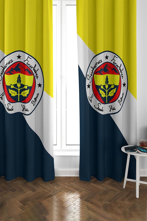 Dijital Baskı Yıkanabilir Sportif Desenli 2 Kanat Genç ve Çocuk Odası Fon Perdesi PRD0057
