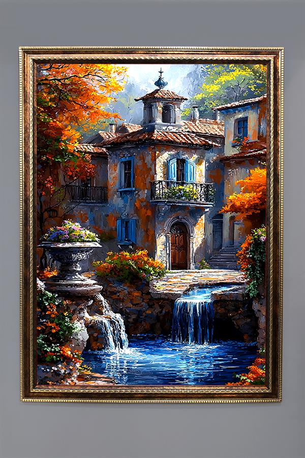Doğa ve Manzara Desenli Çerçeveli Duvar Tablosu 50x70cm SERENE16