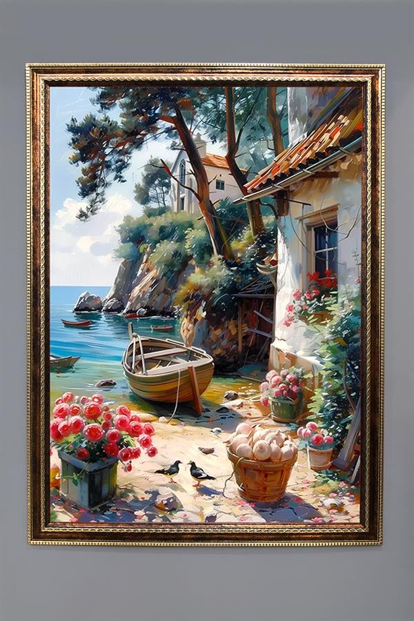 Doğa ve Manzara Desenli Çerçeveli Duvar Tablosu 50x70cm SERENE01