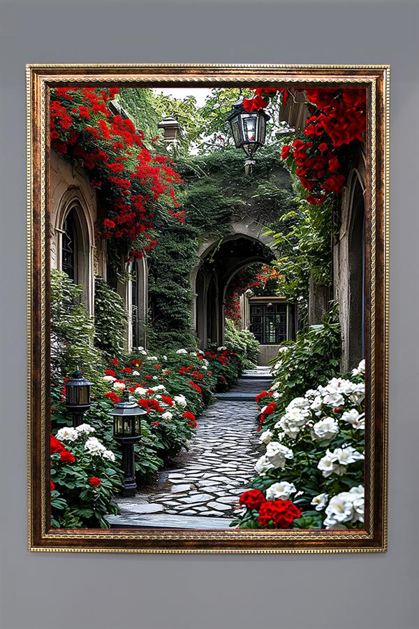 Doğa ve Manzara Desenli Çerçeveli Duvar Tablosu 50x70cm SERENE14