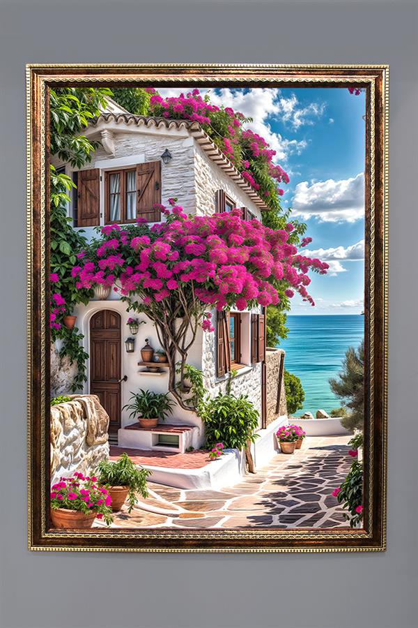 Doğa ve Manzara Desenli Çerçeveli Duvar Tablosu 50x70cm SERENE13