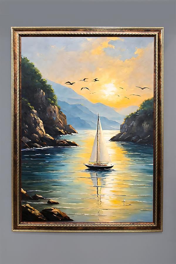Doğa ve Manzara Desenli Çerçeveli Duvar Tablosu 50x70cm SERENE20