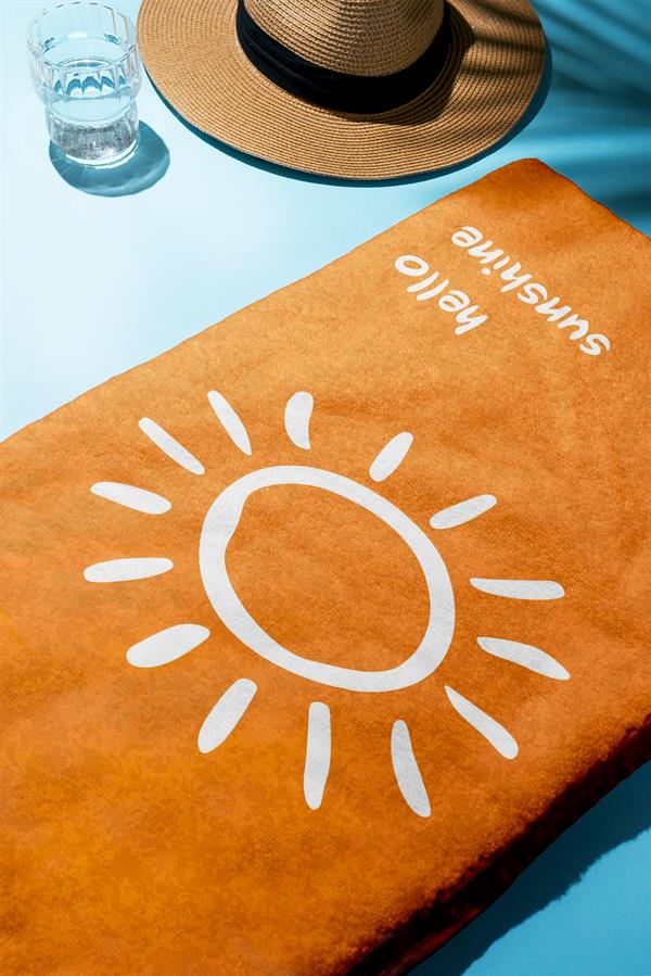 Hello Sunshine Yazılı Plaj Deniz Havlusu Dijital Baskı Peştamal 80x160 CM HSS03
