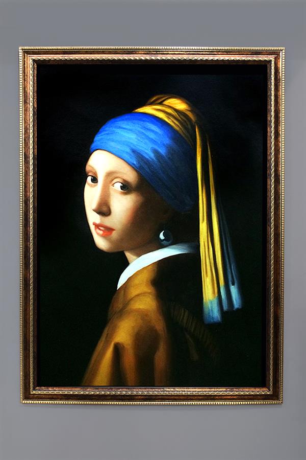 İnci Küpeli Kız Tablosu Portresi 50x70CM