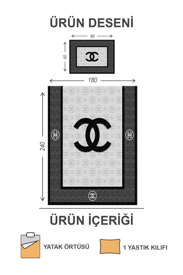 Kapitoneli Pamuk Dolgulu Kadife Kumaş Modern Desenli Premium Kalite Yatak Örtüsü Seti