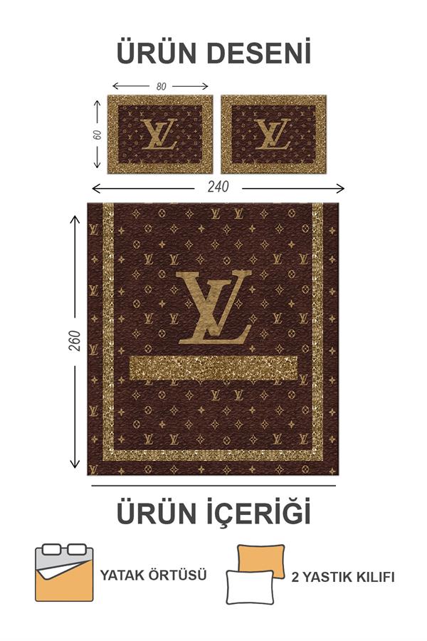 Kapitoneli Pamuk Dolgulu Kadife Kumaş Modern Desenli Premium Kalite Yatak Örtüsü Seti