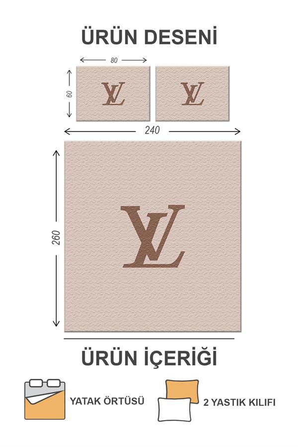 Kapitoneli Pamuk Dolgulu Kadife Kumaş Modern Desenli Premium Kalite Yatak Örtüsü Seti