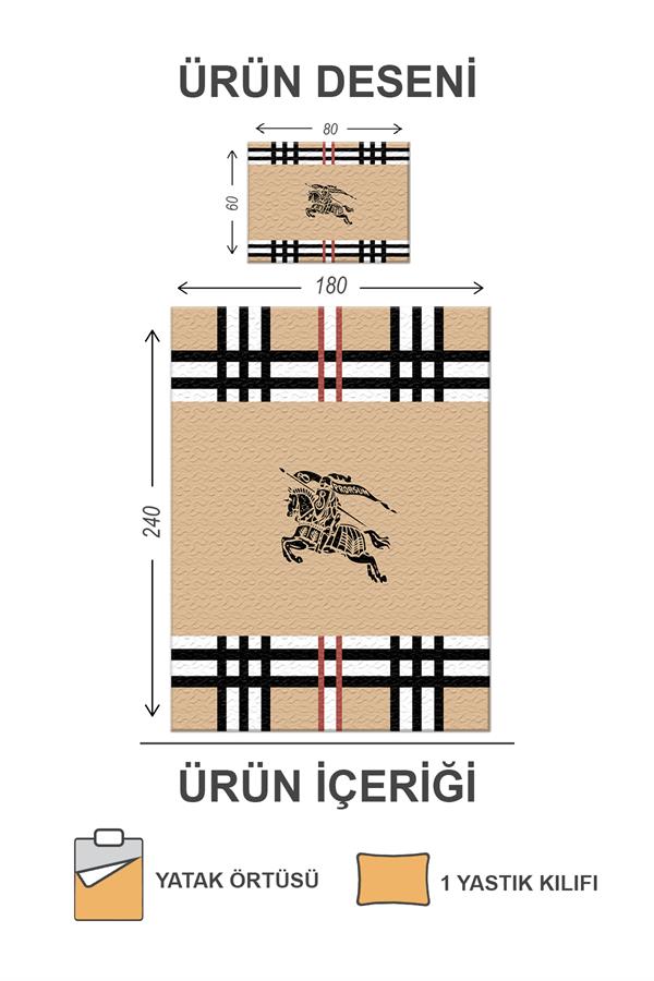 Kapitoneli Pamuk Dolgulu Kadife Kumaş Modern Desenli Premium Kalite Yatak Örtüsü Seti