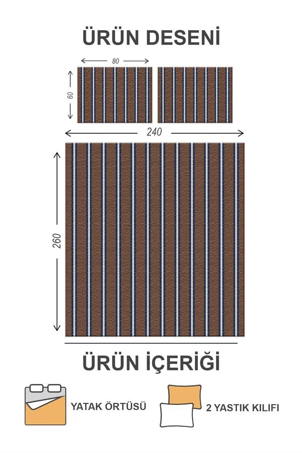 Kapitoneli Pamuk Dolgulu Kadife Kumaş Modern Desenli Premium Kalite Yatak Örtüsü Seti