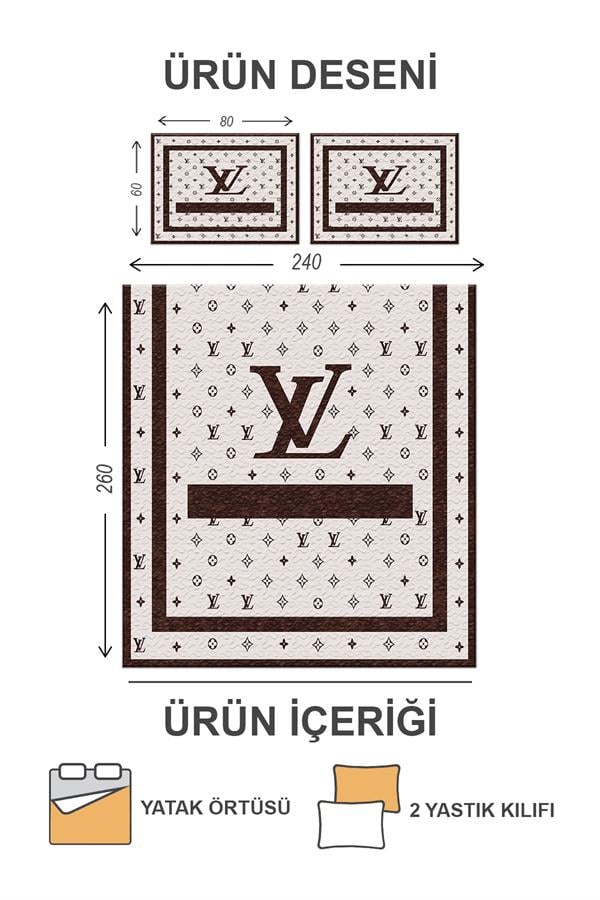 Kapitoneli Pamuk Dolgulu Kadife Kumaş Modern Desenli Premium Kalite Yatak Örtüsü Seti