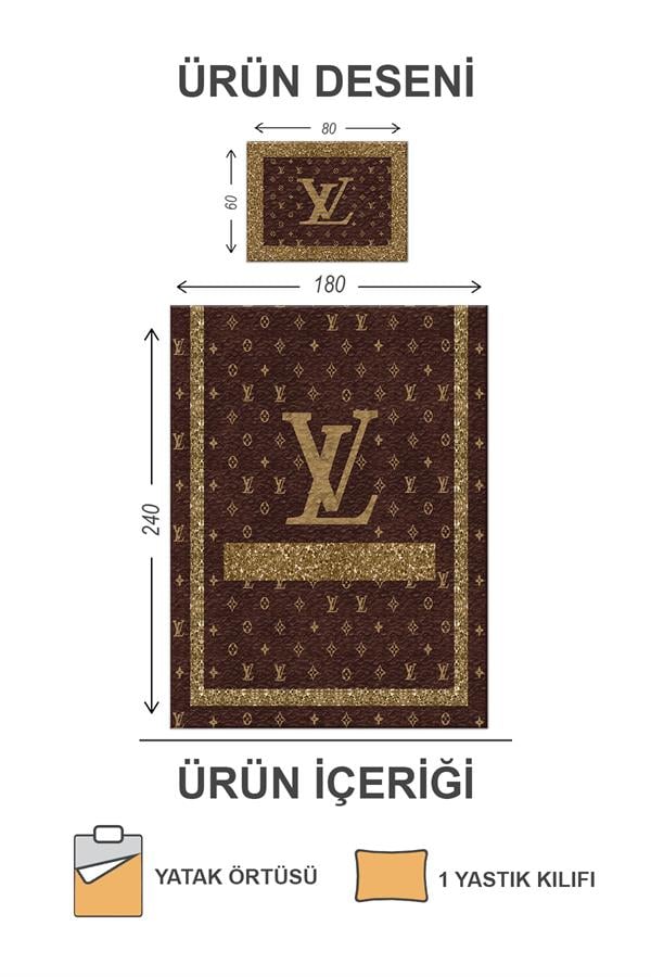 Kapitoneli Pamuk Dolgulu Kadife Kumaş Modern Desenli Premium Kalite Yatak Örtüsü Seti